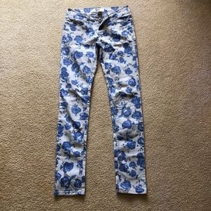 Floral jeans